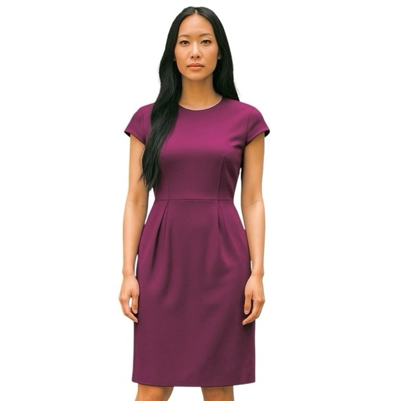 MM Lafleur Dresses & Skirts - MM LaFleur Deep Plum Purple Size 0 Masha Midi Sheath Dress